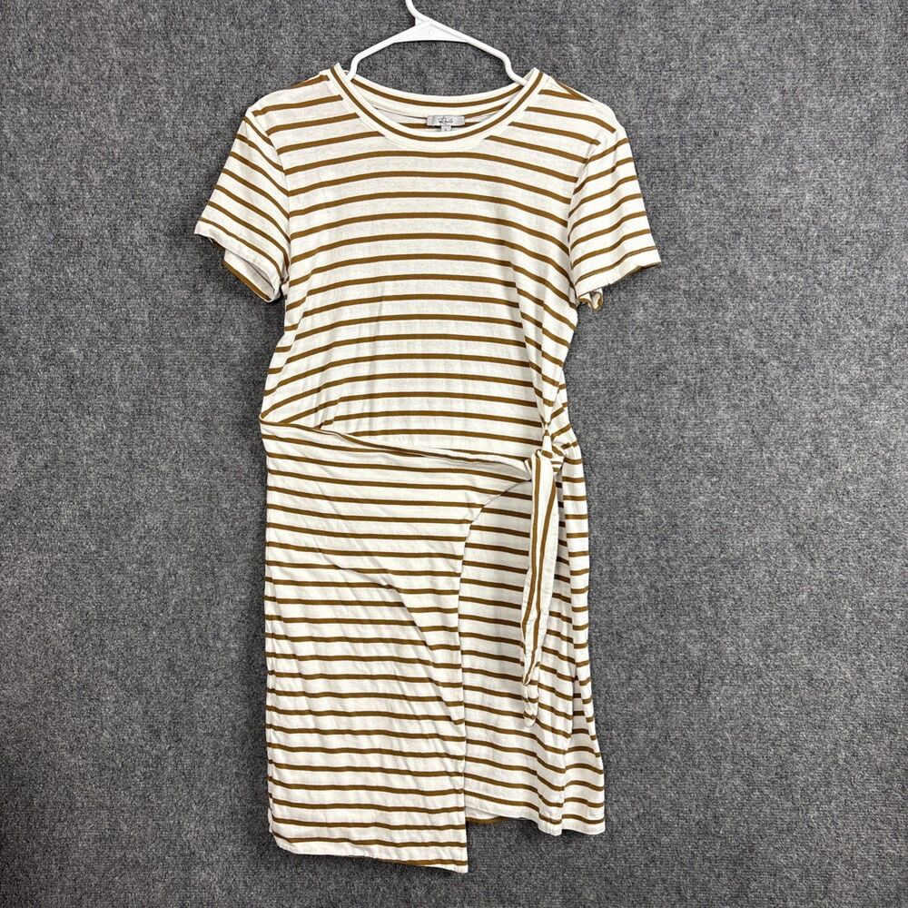 Rails Edie Dress Womens Size S White Carmel Stripe